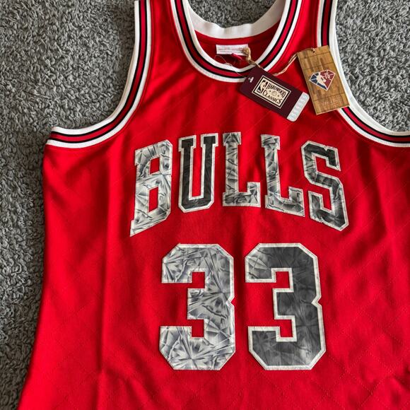 Mitchell & Ness Scottie Pippen NBA Chicago Bulls 75th HWC Swingman Jersey Sz M - Picture 9 of 11